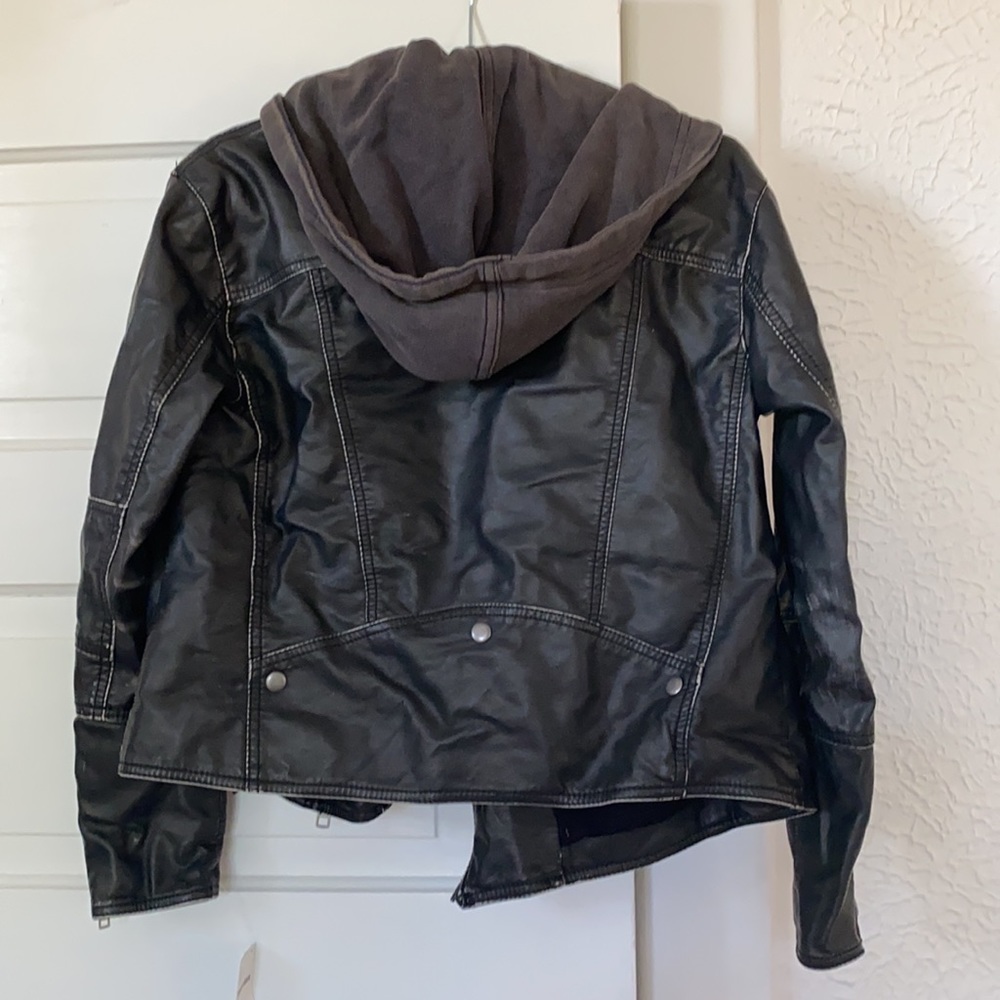 free people leather distressed jacket - Picture 2 of 5